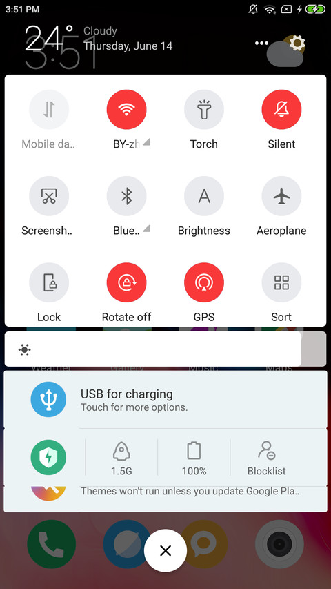 Android P Concept Red screenshot
