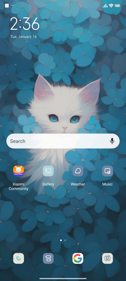 white cat screenshot
