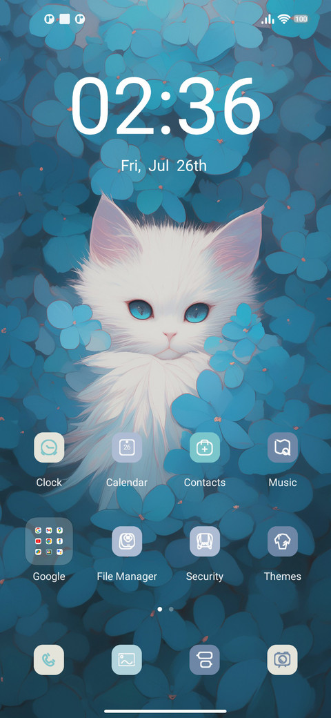 white cat screenshot
