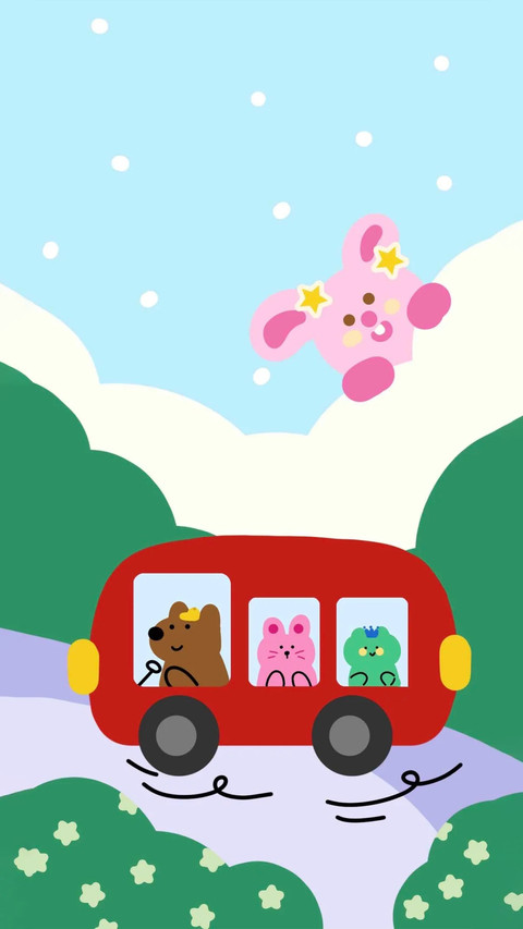 可爱动物春日壁纸-锐景创意 screenshot