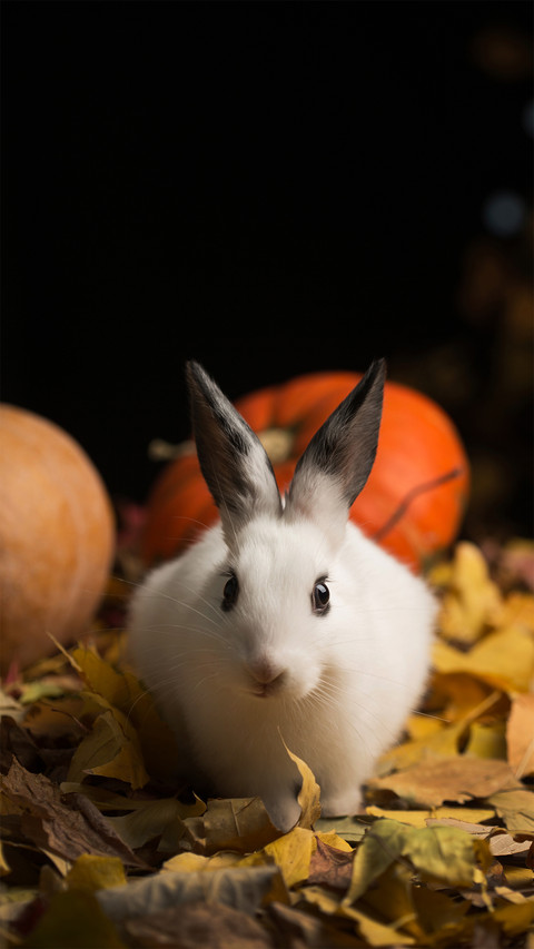 A Cute Rabbit Lying on The Grass screenshot