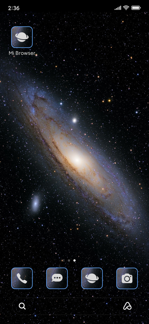 Space galaxy screenshot