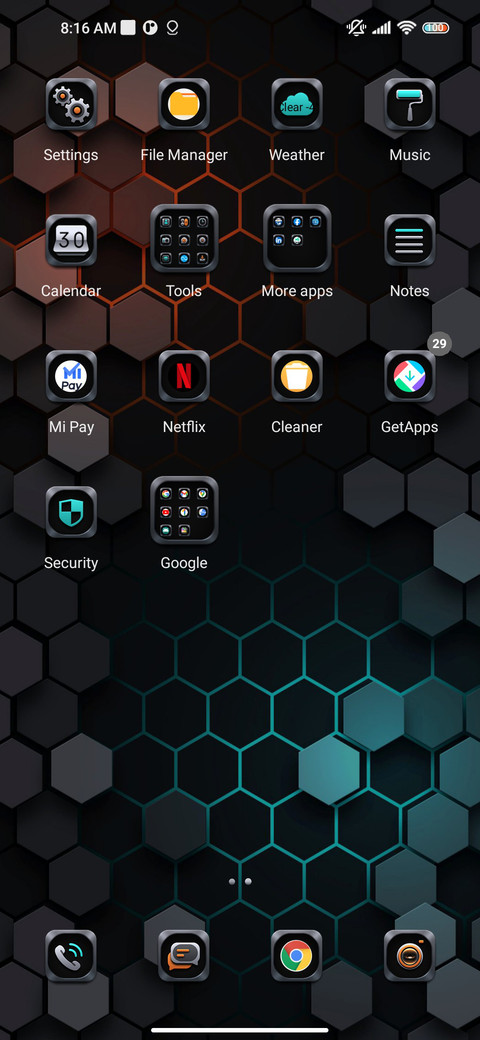 Honeycomb space screenshot