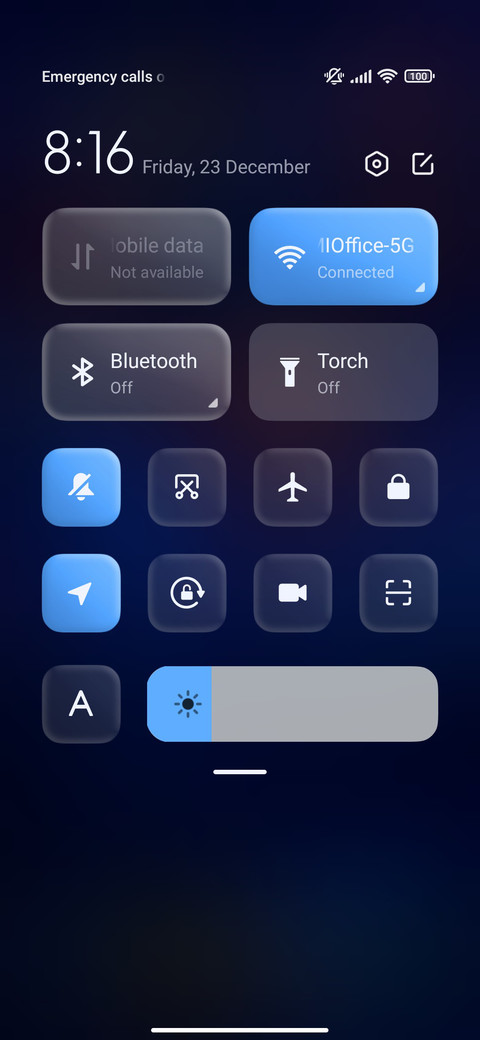 Blue shade screenshot
