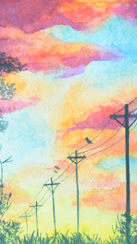 Sunset painting screenshot