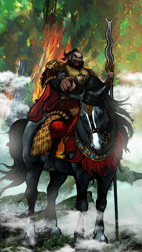 Zhang Fei is Riding a Horse With Weapon screenshot