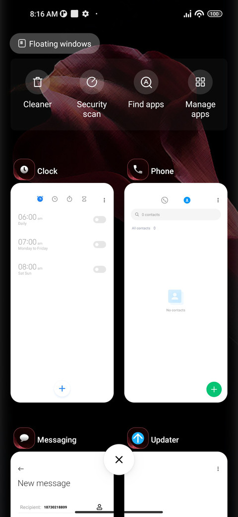 Closeup screenshot