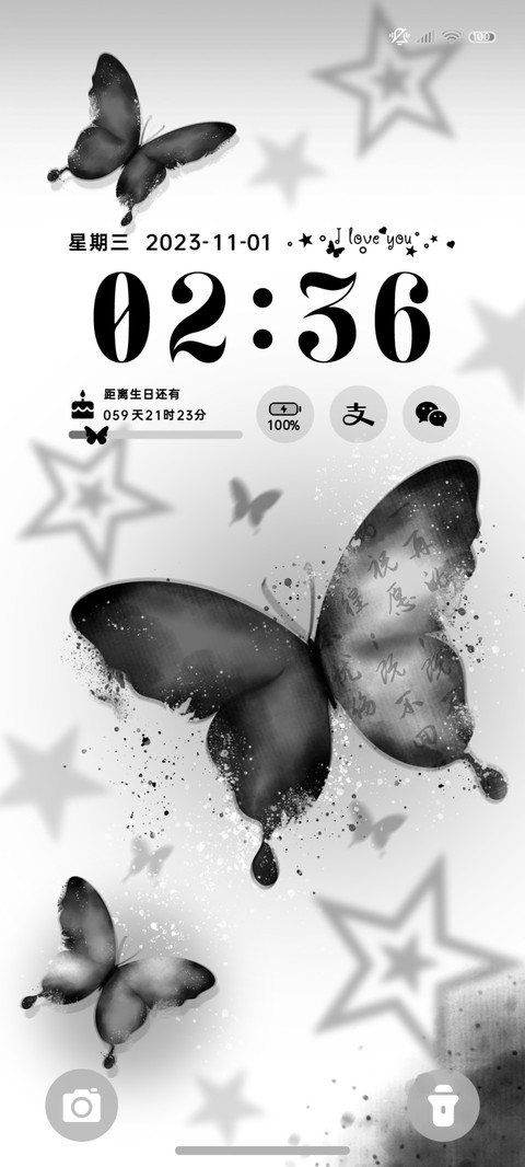 极简黑 灵动蝴蝶 screenshot