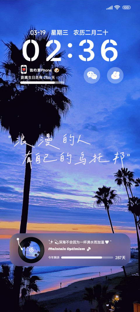 Ins浪漫海边椰影 screenshot