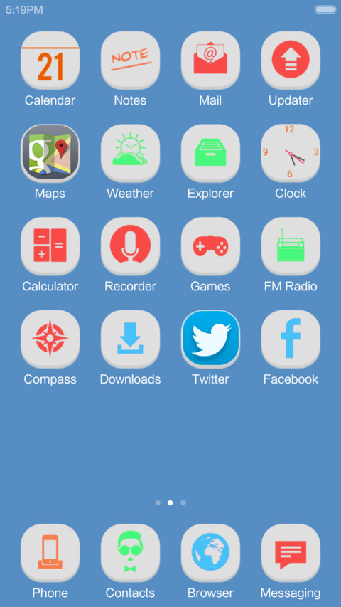Bluewhite Theme screenshot
