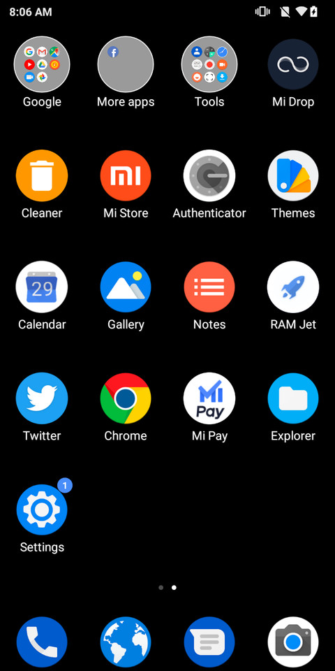 Stock Android Pie screenshot