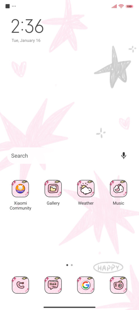 Cute doodle cat screenshot