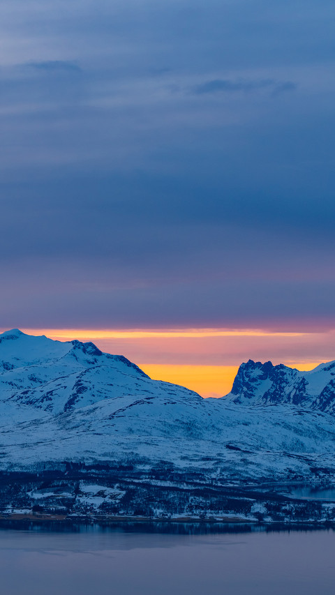 The fjord after troms  sunset screenshot