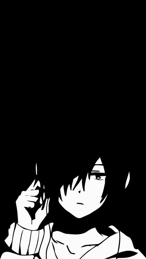 Anime teenager silhouette screenshot