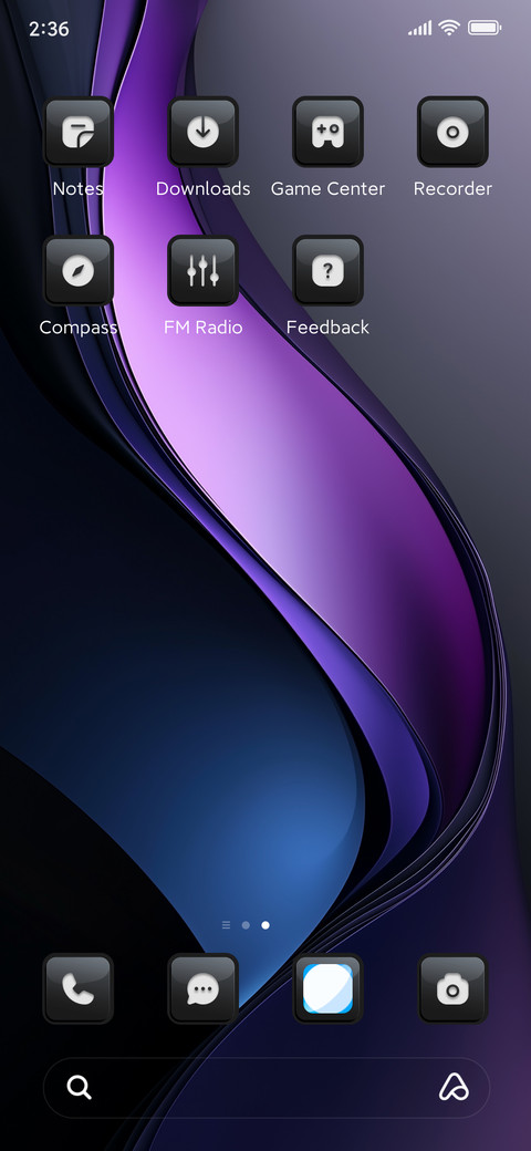 Abstract purple screenshot