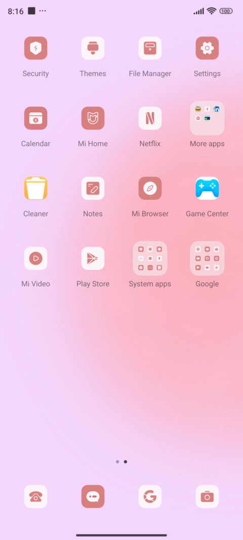 Minimalist Pink screenshot