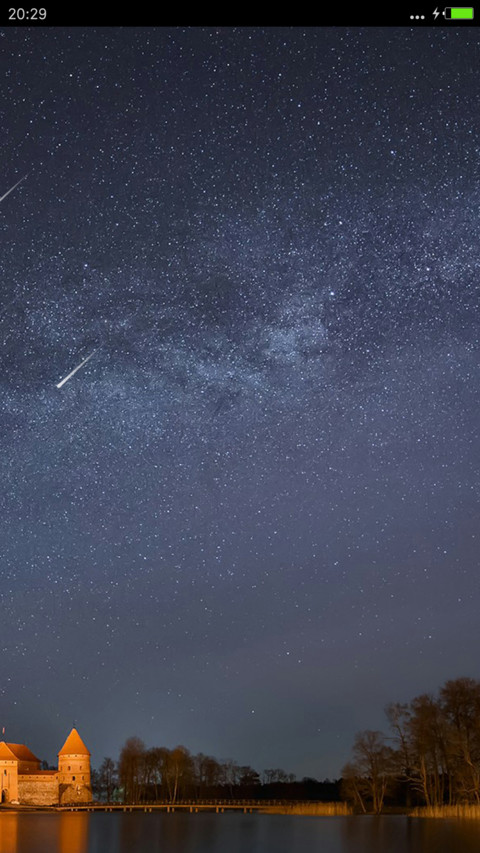 Starry_Sky(动态流星+充电动画) screenshot
