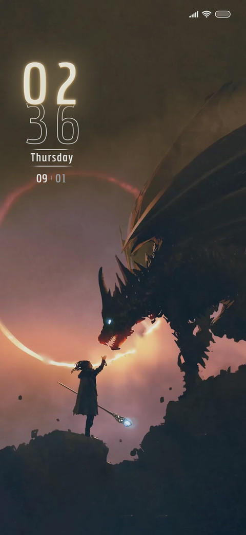 Dragon in fire screenshot