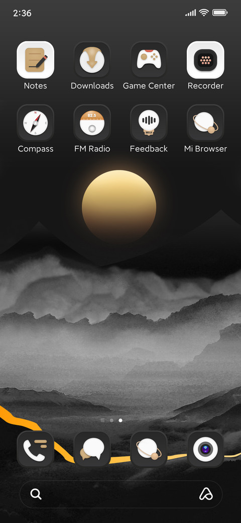 Setting sun screenshot