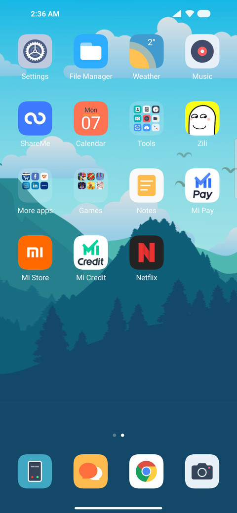 Mi X screenshot