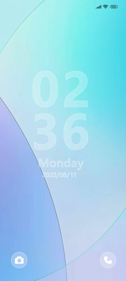 玻璃大时间双壁纸 screenshot