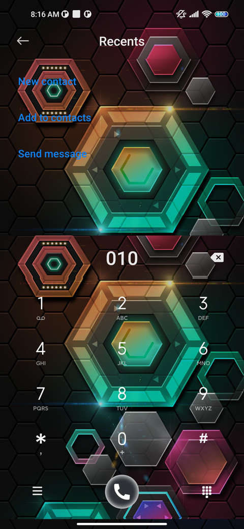 Colored hexagon screenshot