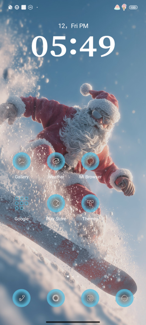 Skiing Santa screenshot