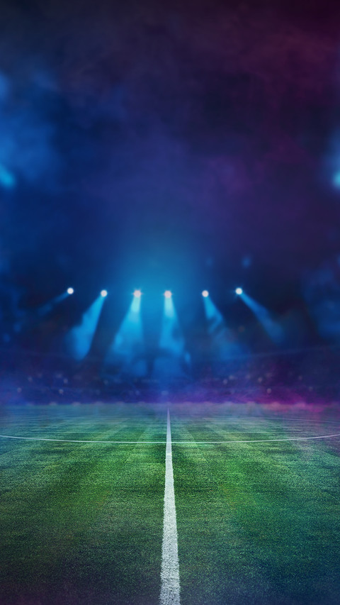 Textured soccer game field in neon smoke screenshot