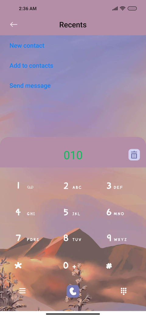 Afterglow widget screenshot