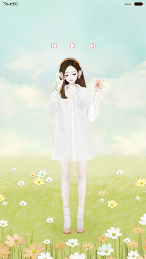 你若盛开清风自来（多锁屏+音乐界面+自由桌面） screenshot