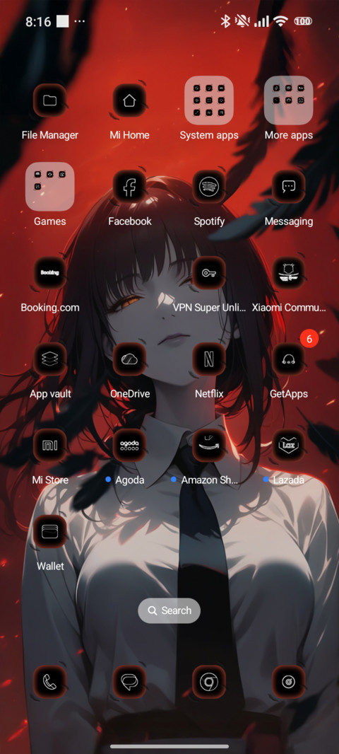 Red anime screenshot
