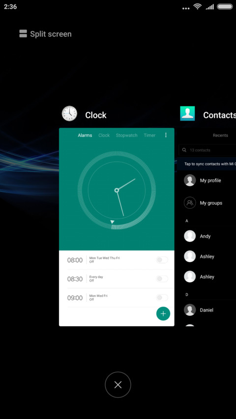 Black and blue screenshot