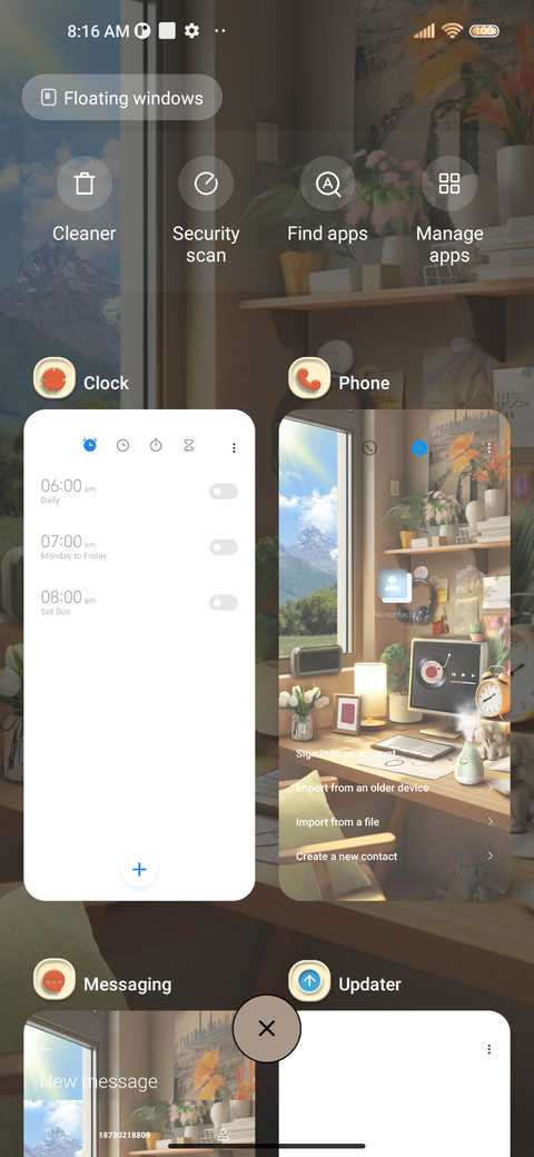 Weather sensing screenshot