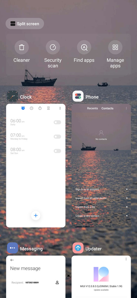 The sunset over  screenshot