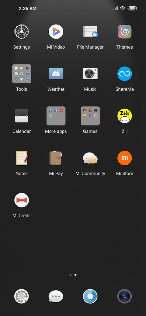 Wall calendar screenshot