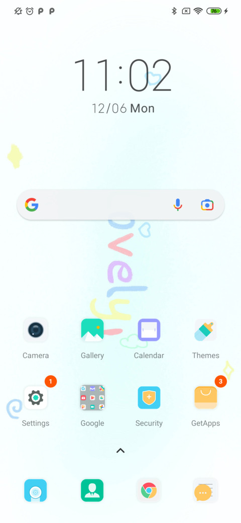 Colored text screenshot
