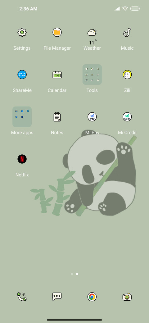 Panda panel screenshot
