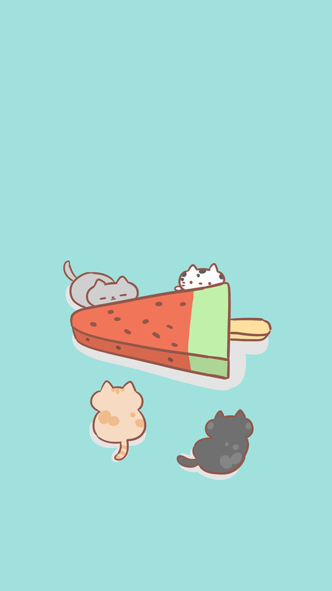 可爱的卡通黑猫 screenshot