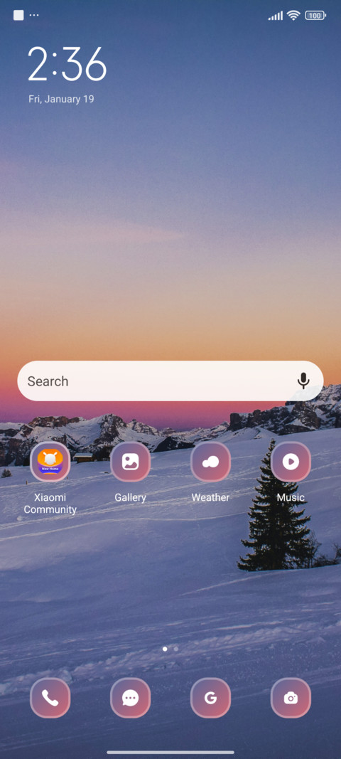 Landscape trees screenshot