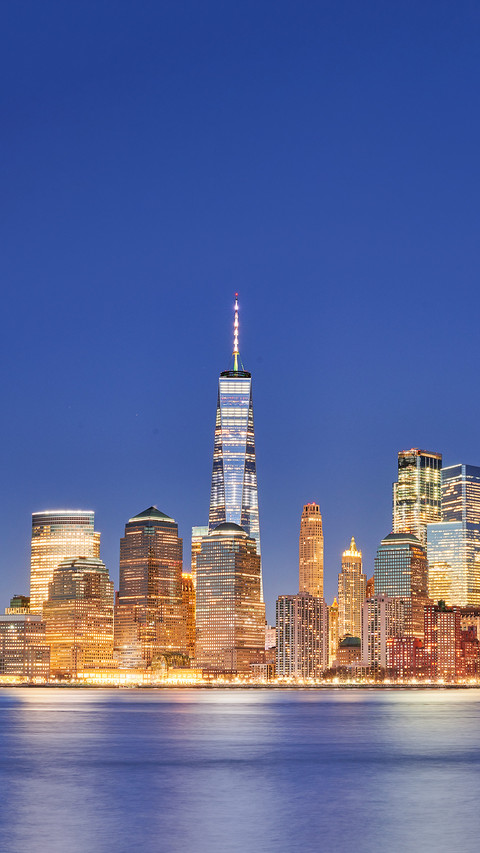 Night View on Manhattan Skyline from Liberty State Park screenshot