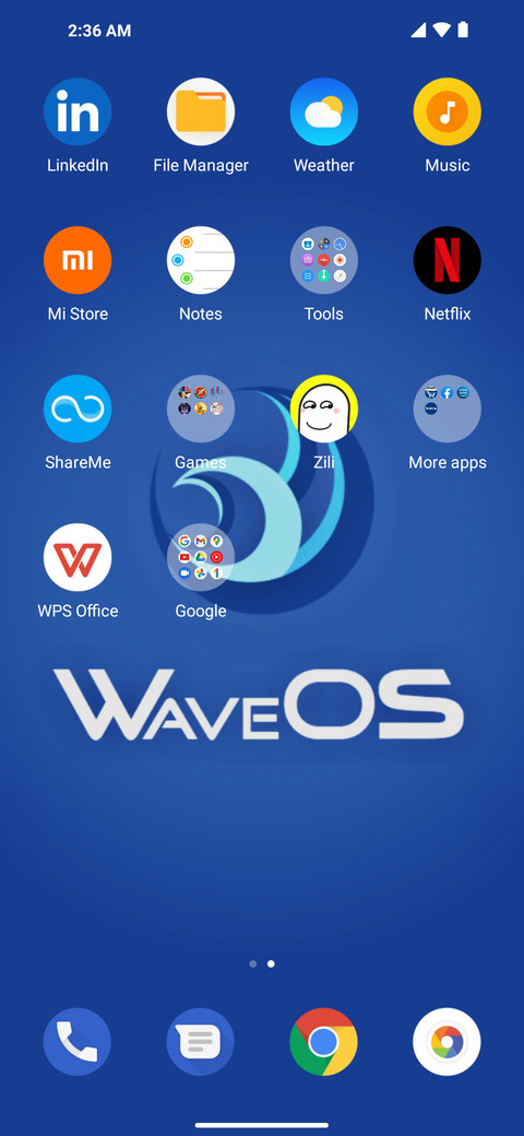 WaveOS screenshot