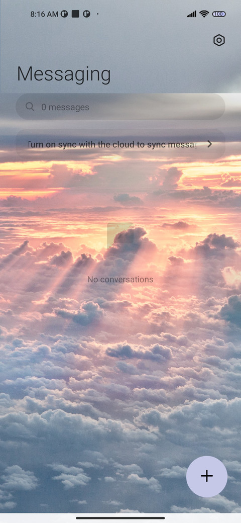 Transparent widget screenshot