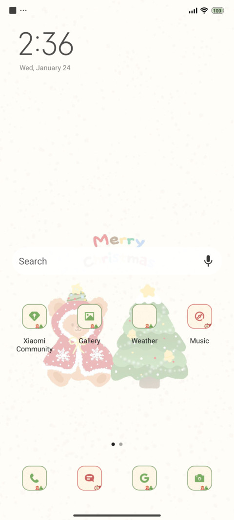Christmas bear screenshot