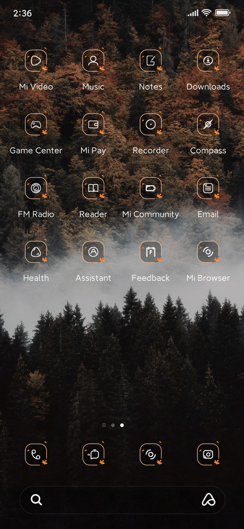 Autumn pine forest screenshot