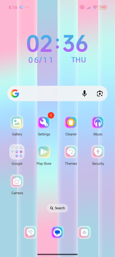 Colorful custom screenshot