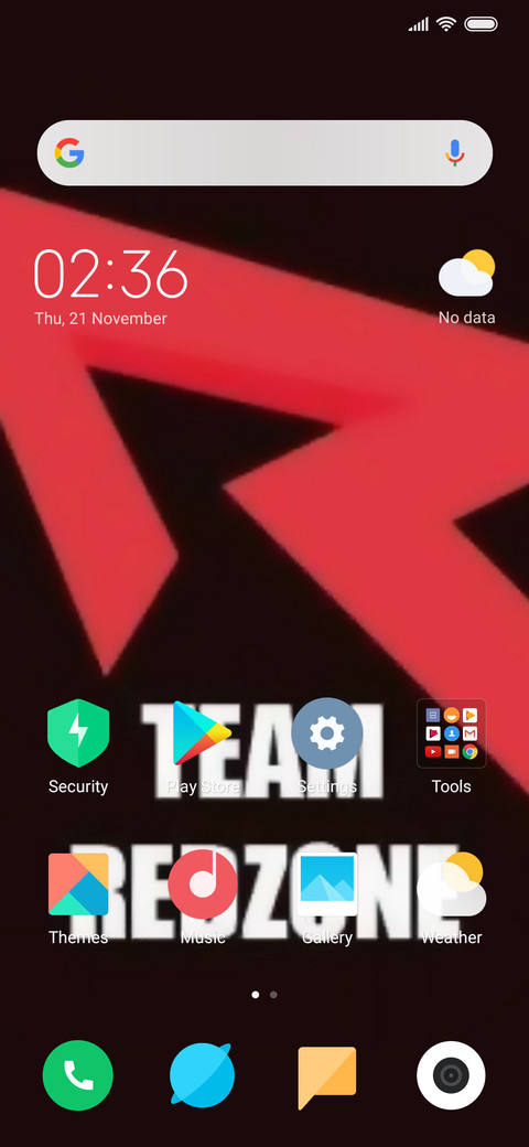 Red zone screenshot