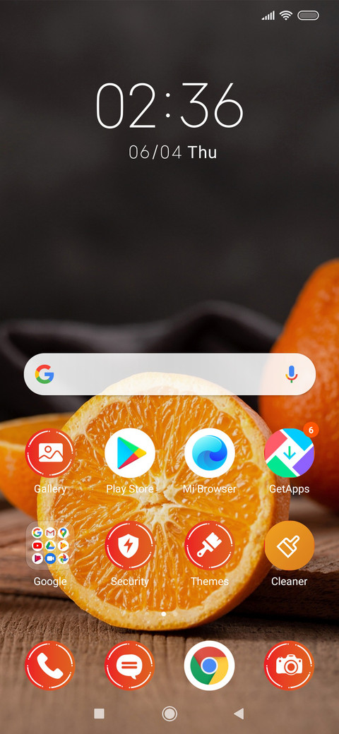 Orange screenshot
