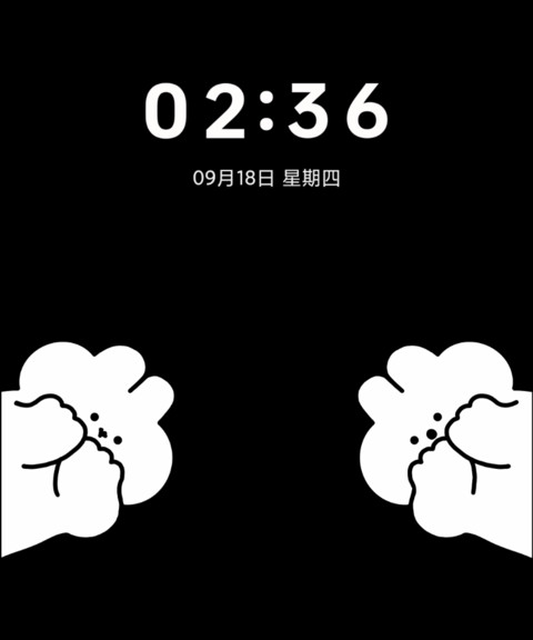 极简黑白兔子时间 screenshot