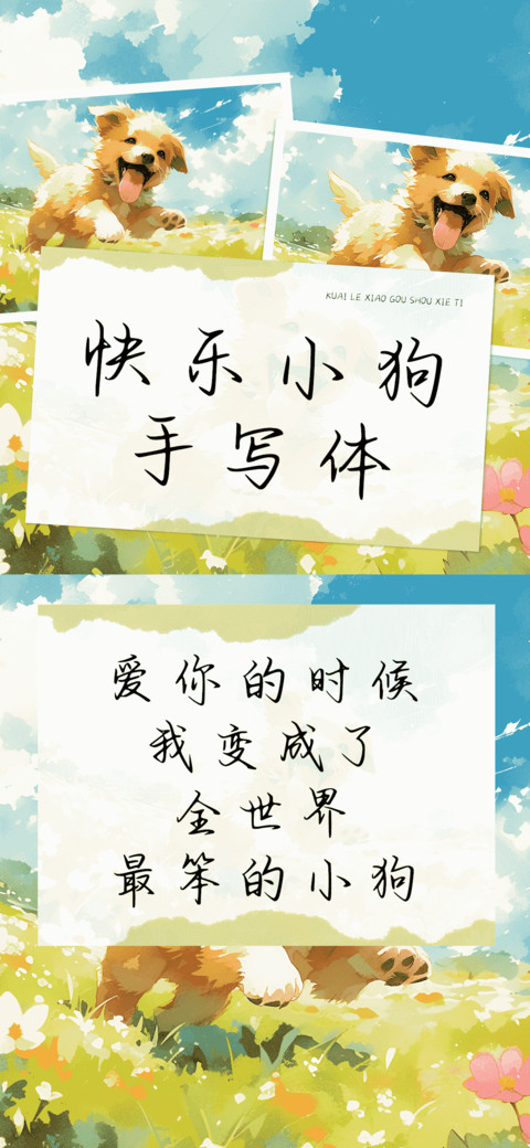 快乐小狗手写体 screenshot