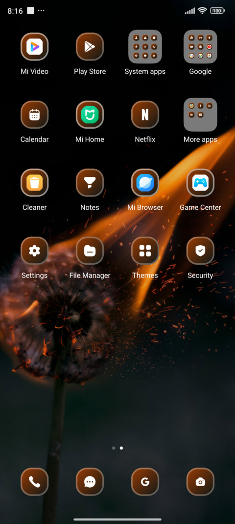 Burning dandelion screenshot